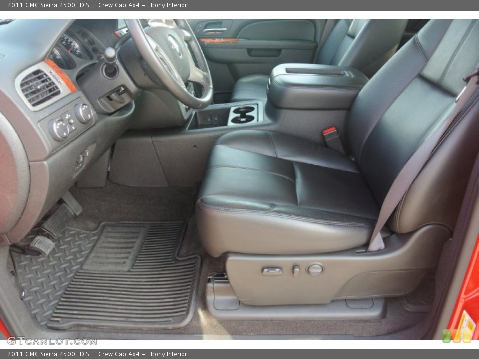 Ebony Interior Front Seat for the 2011 GMC Sierra 2500HD SLT Crew Cab 4x4 #81453239