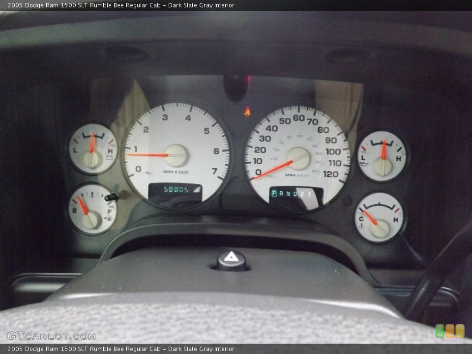 Dark Slate Gray Interior Gauges for the 2005 Dodge Ram 1500 SLT Rumble Bee Regular Cab #81454536