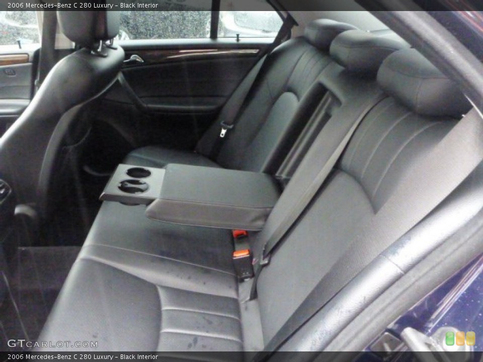 Black Interior Rear Seat for the 2006 Mercedes-Benz C 280 Luxury #81457507