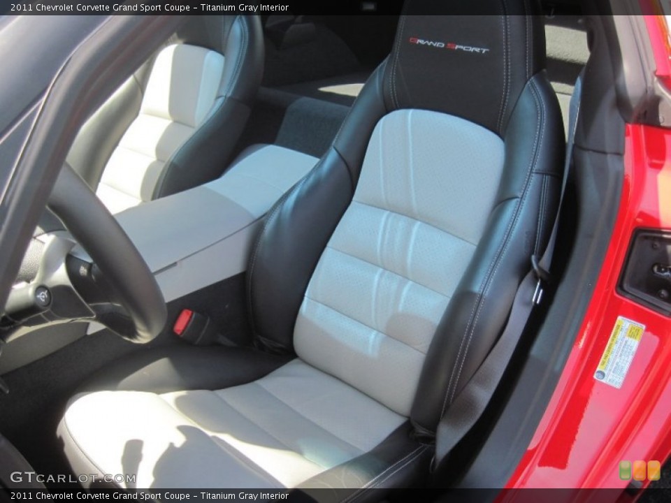 Titanium Gray Interior Front Seat for the 2011 Chevrolet Corvette Grand Sport Coupe #81457992