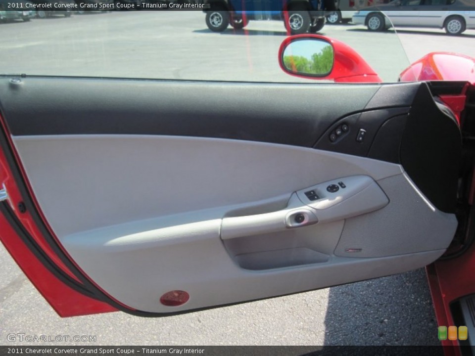 Titanium Gray Interior Door Panel for the 2011 Chevrolet Corvette Grand Sport Coupe #81458041