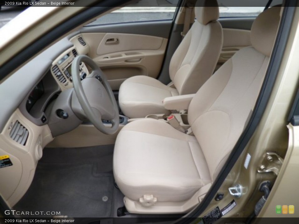 Beige Interior Front Seat for the 2009 Kia Rio LX Sedan #81458109