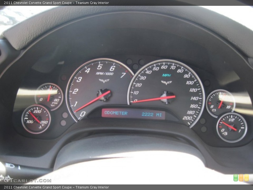 Titanium Gray Interior Gauges for the 2011 Chevrolet Corvette Grand Sport Coupe #81458112