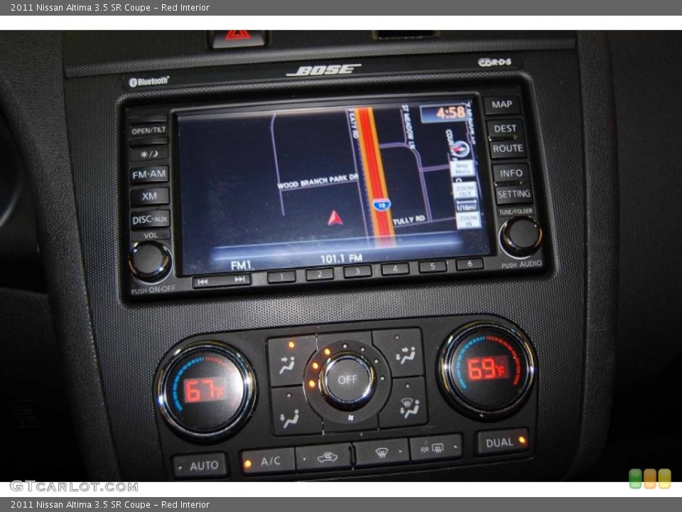 Red Interior Navigation for the 2011 Nissan Altima 3.5 SR Coupe #81461106