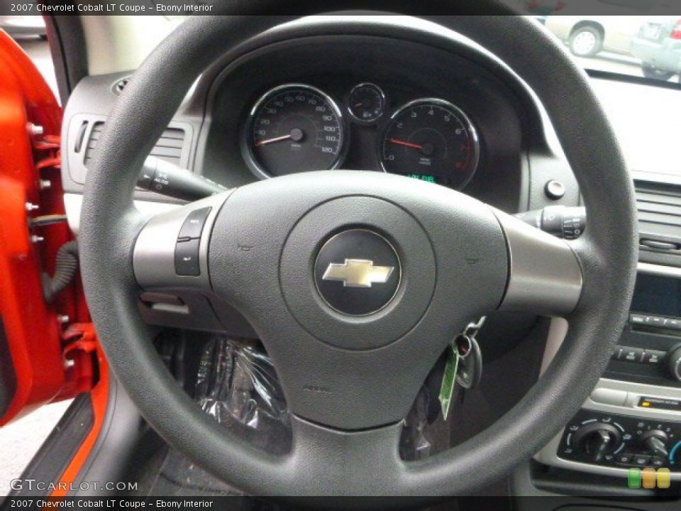 Ebony Interior Steering Wheel for the 2007 Chevrolet Cobalt LT Coupe #81463969