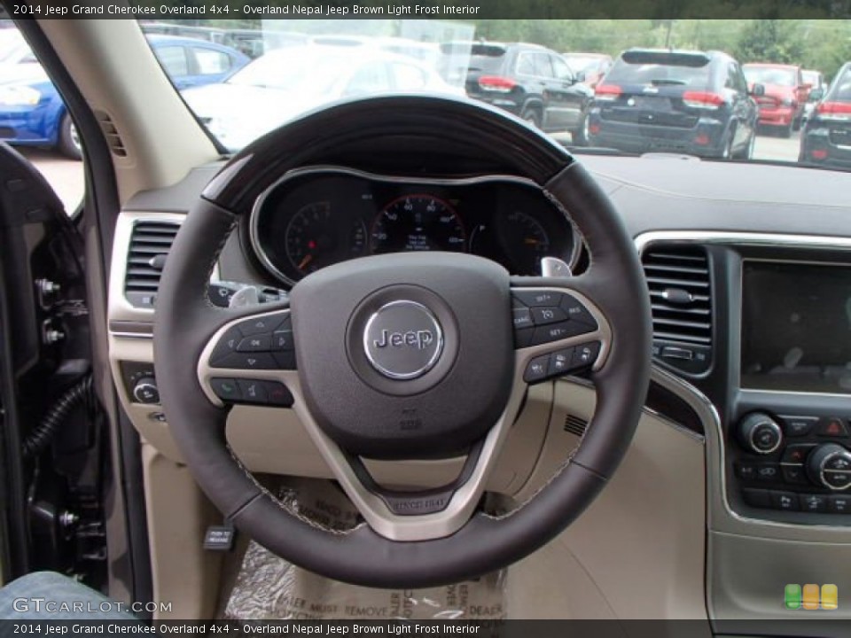 Overland Nepal Jeep Brown Light Frost Interior Steering Wheel for the 2014 Jeep Grand Cherokee Overland 4x4 #81465414