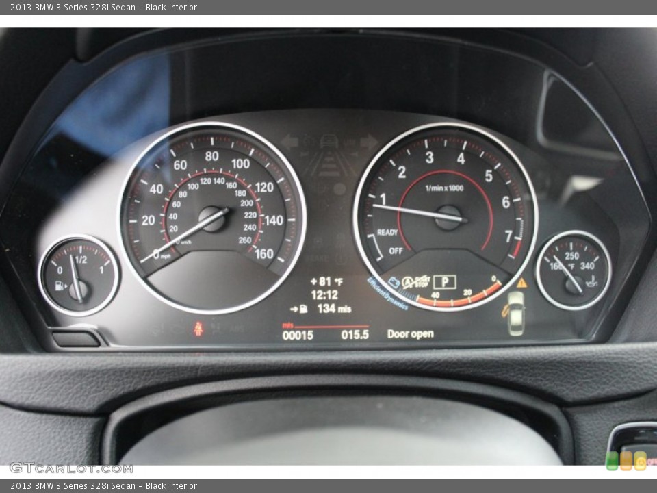 Black Interior Gauges for the 2013 BMW 3 Series 328i Sedan #81467394