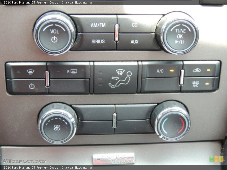 Charcoal Black Interior Controls for the 2010 Ford Mustang GT Premium Coupe #81468376