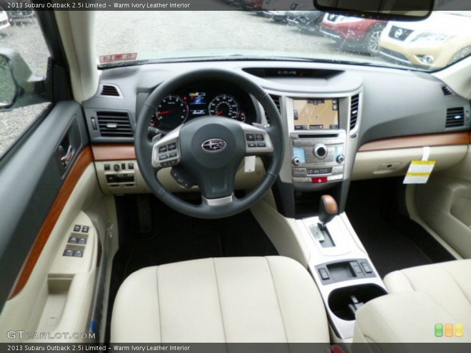 Warm Ivory Leather Interior Photo for the 2013 Subaru Outback 2.5i Limited #81468391