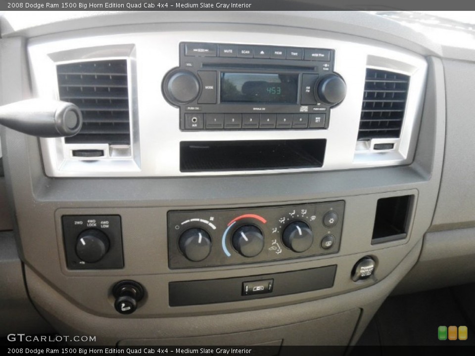 Medium Slate Gray Interior Controls for the 2008 Dodge Ram 1500 Big Horn Edition Quad Cab 4x4 #81469976
