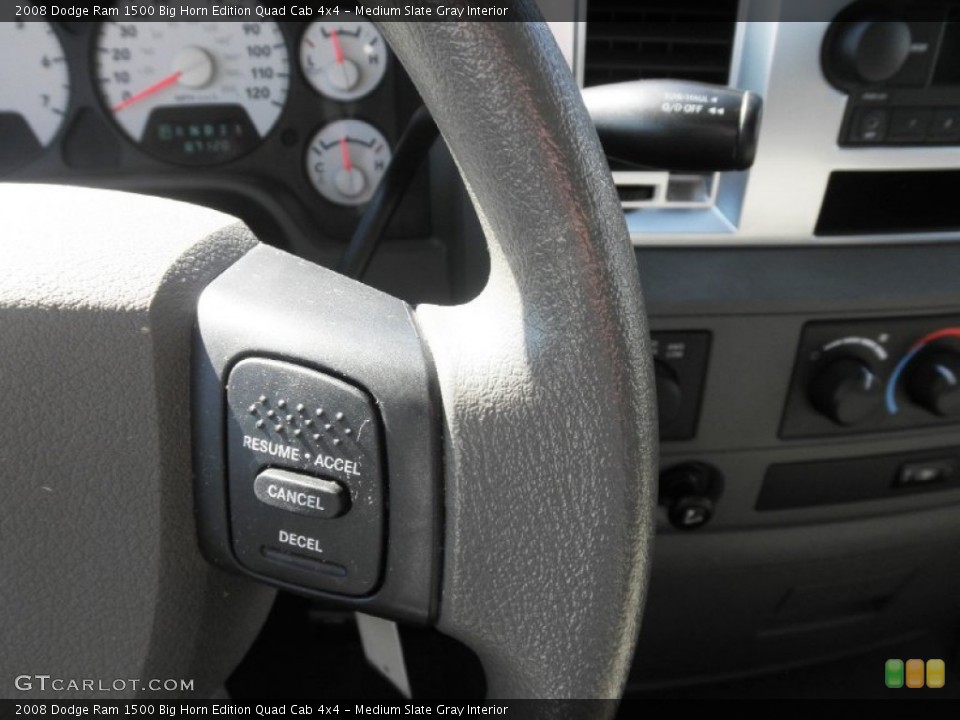 Medium Slate Gray Interior Controls for the 2008 Dodge Ram 1500 Big Horn Edition Quad Cab 4x4 #81470055