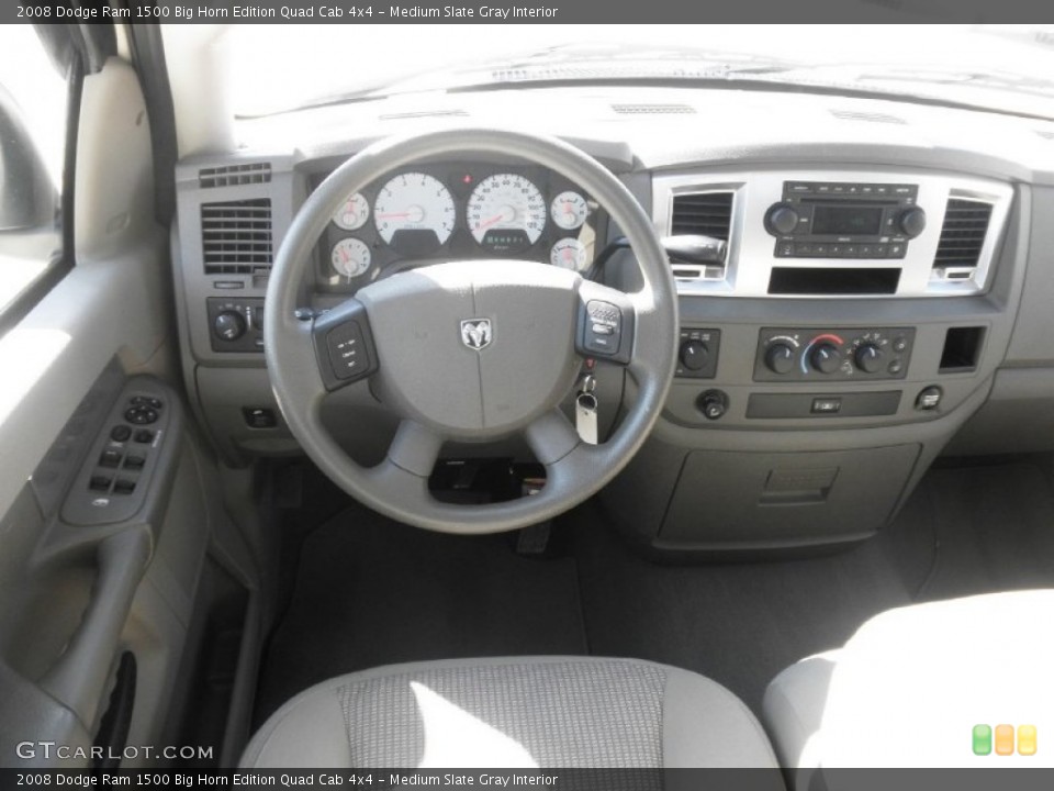 Medium Slate Gray Interior Dashboard for the 2008 Dodge Ram 1500 Big Horn Edition Quad Cab 4x4 #81470186