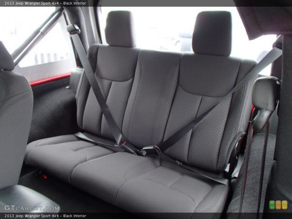 Black Interior Rear Seat for the 2013 Jeep Wrangler Sport 4x4 #81471087