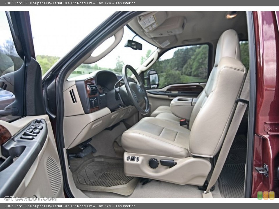 Tan Interior Photo for the 2006 Ford F250 Super Duty Lariat FX4 Off Road Crew Cab 4x4 #81472473