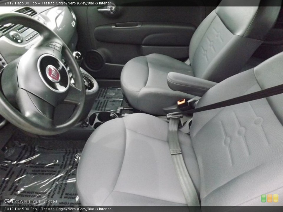 Tessuto Grigio/Nero (Grey/Black) Interior Photo for the 2012 Fiat 500 Pop #81474408