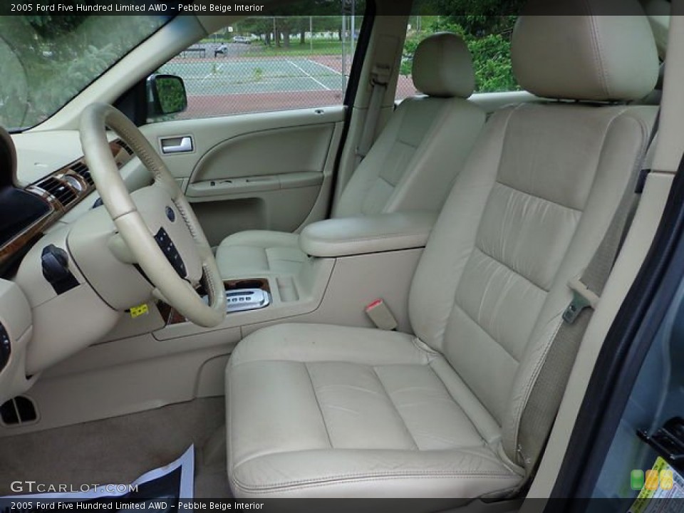 Pebble Beige Interior Front Seat for the 2005 Ford Five Hundred Limited AWD #81474906