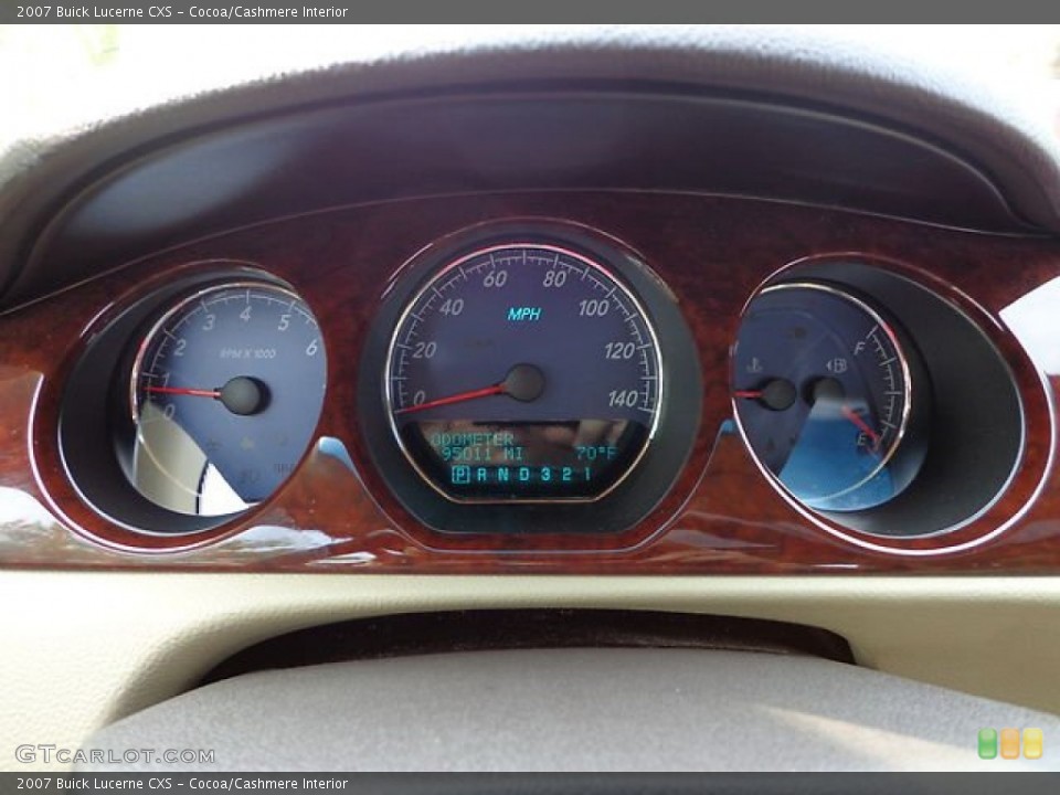 Cocoa/Cashmere Interior Gauges for the 2007 Buick Lucerne CXS #81476607