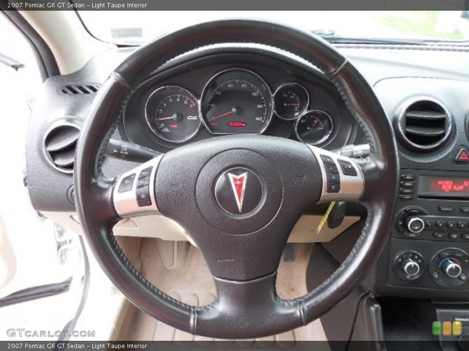 Light Taupe Interior Steering Wheel for the 2007 Pontiac G6 GT Sedan #81477087