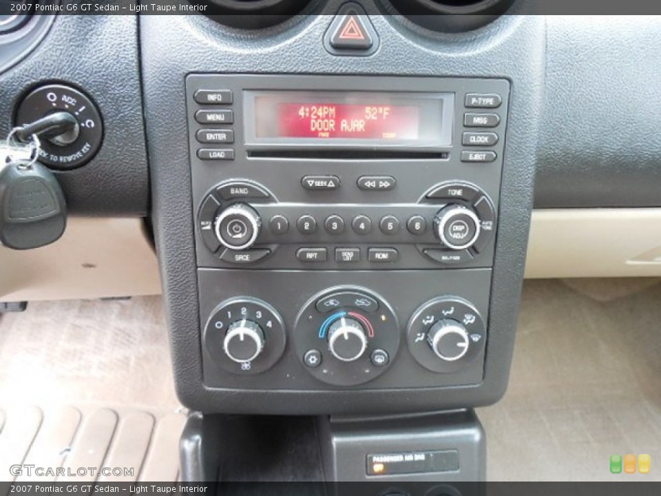 Light Taupe Interior Controls for the 2007 Pontiac G6 GT Sedan #81477109