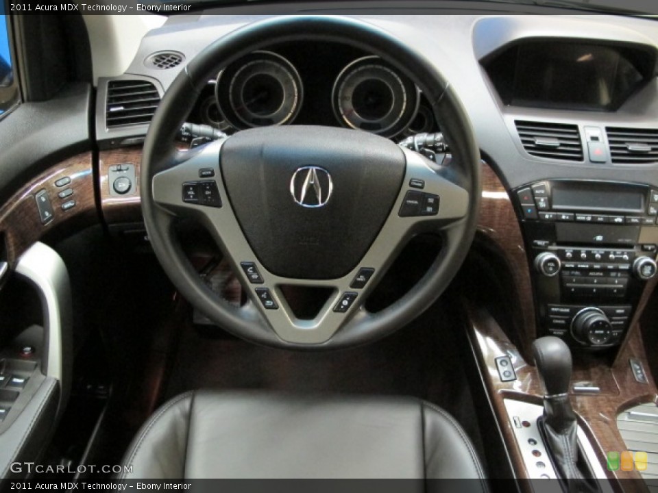 Ebony Interior Steering Wheel for the 2011 Acura MDX Technology #81477422