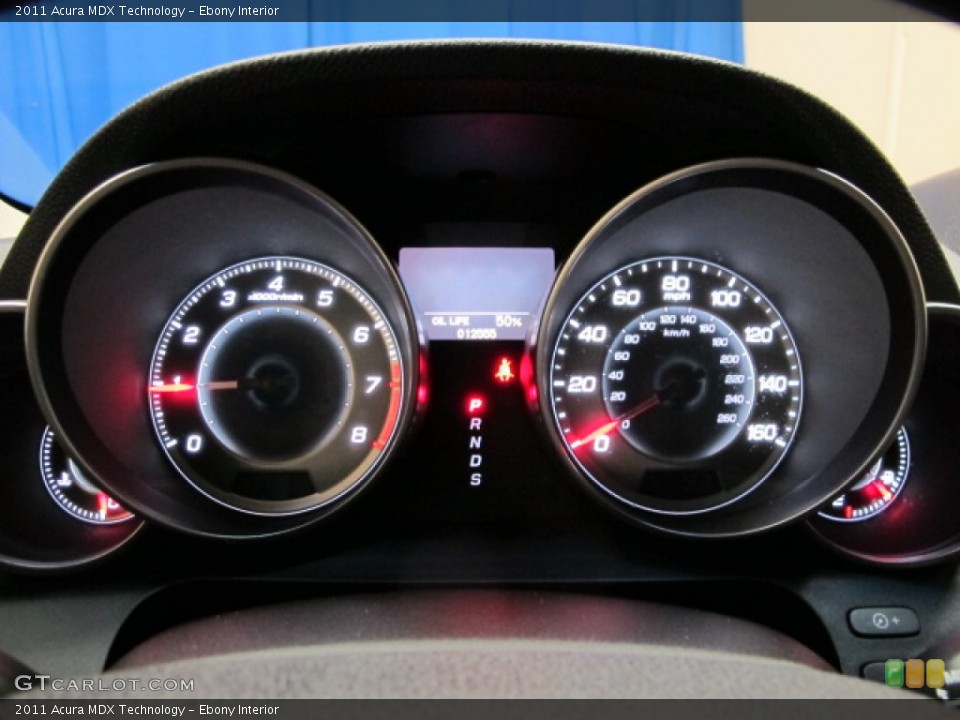 Ebony Interior Gauges for the 2011 Acura MDX Technology #81477468