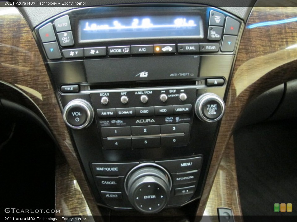Ebony Interior Controls for the 2011 Acura MDX Technology #81477517