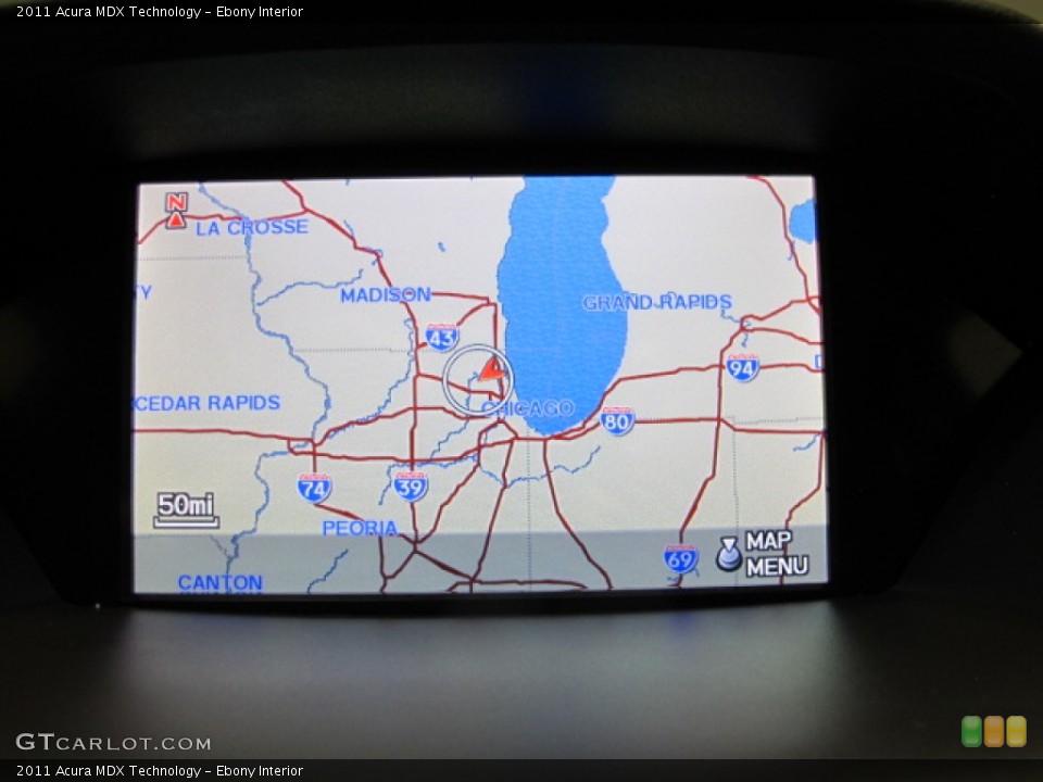 Ebony Interior Navigation for the 2011 Acura MDX Technology #81477540