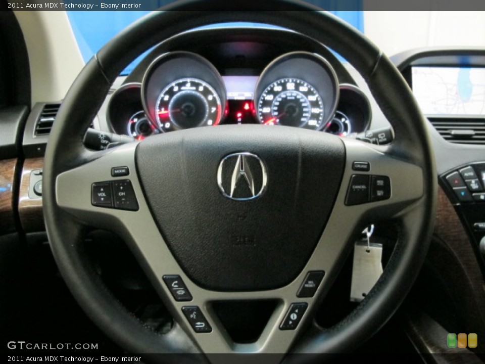 Ebony Interior Steering Wheel for the 2011 Acura MDX Technology #81477645