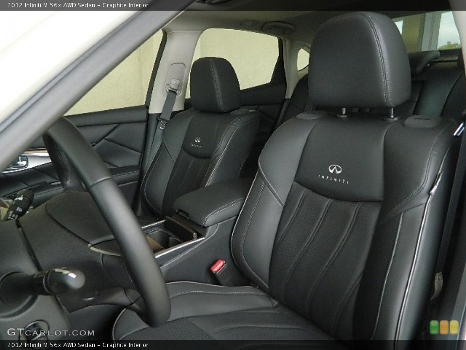 Graphite Interior Front Seat for the 2012 Infiniti M 56x AWD Sedan #81481715