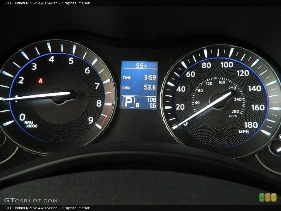 Graphite Interior Gauges for the 2012 Infiniti M 56x AWD Sedan #81481862