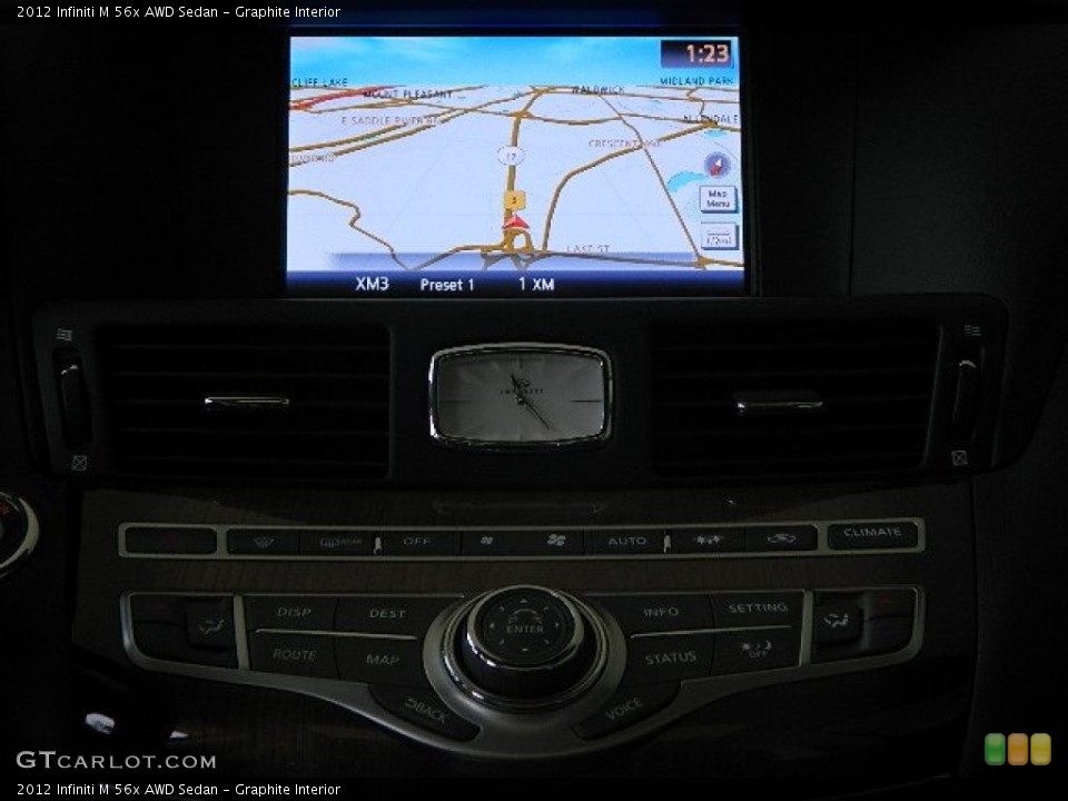 Graphite Interior Navigation for the 2012 Infiniti M 56x AWD Sedan #81481882