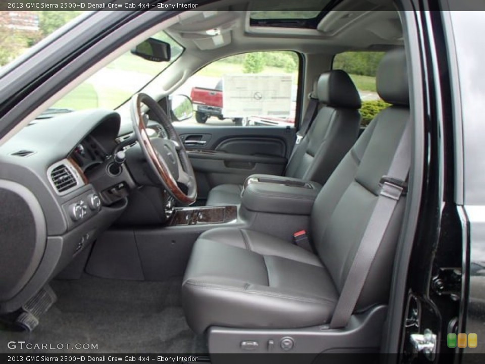 Ebony Interior Photo for the 2013 GMC Sierra 2500HD Denali Crew Cab 4x4 #81483246