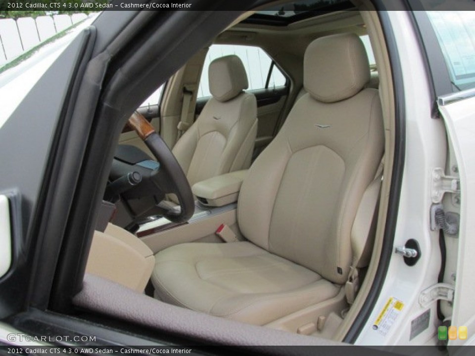 Cashmere/Cocoa Interior Front Seat for the 2012 Cadillac CTS 4 3.0 AWD Sedan #81487011