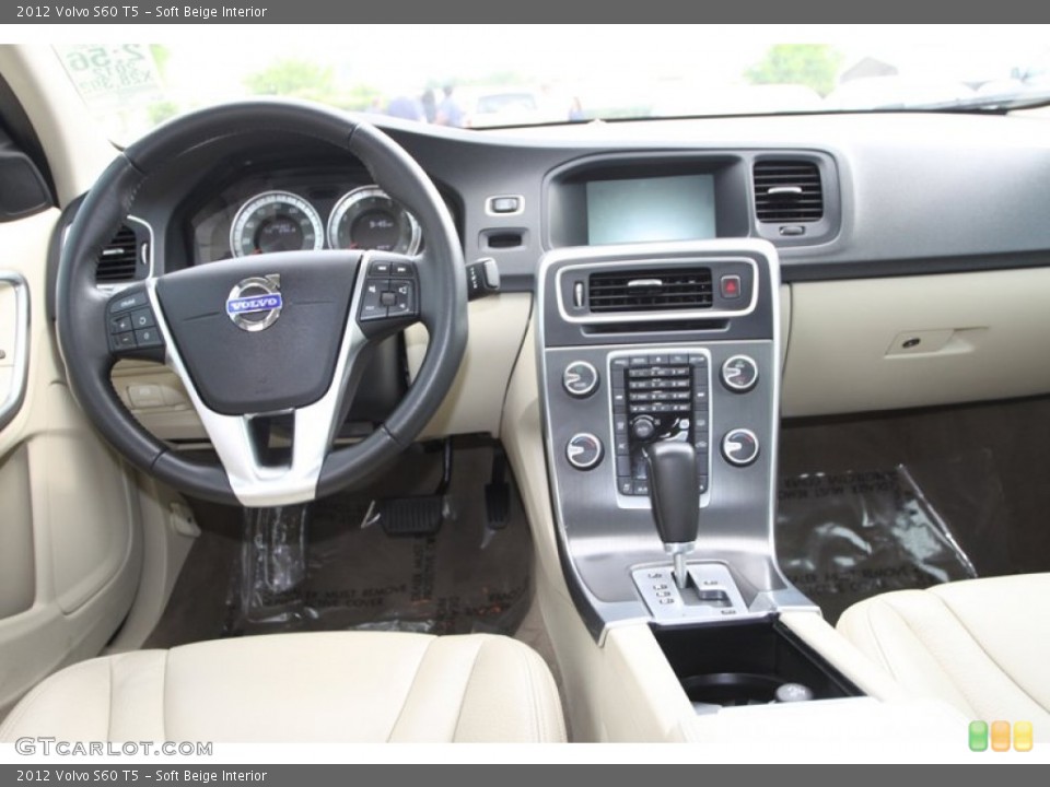 Soft Beige Interior Dashboard for the 2012 Volvo S60 T5 #81488544