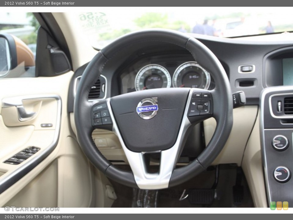 Soft Beige Interior Steering Wheel for the 2012 Volvo S60 T5 #81488573
