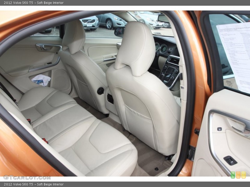 Soft Beige Interior Rear Seat for the 2012 Volvo S60 T5 #81488625