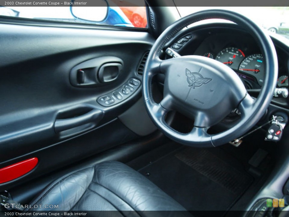 Black Interior Steering Wheel for the 2003 Chevrolet Corvette Coupe #81489741