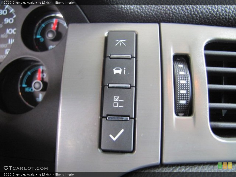 Ebony Interior Controls for the 2010 Chevrolet Avalanche LS 4x4 #81491329