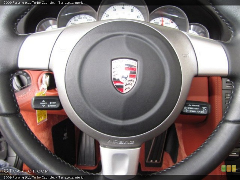 Terracotta Interior Steering Wheel for the 2009 Porsche 911 Turbo Cabriolet #81492423
