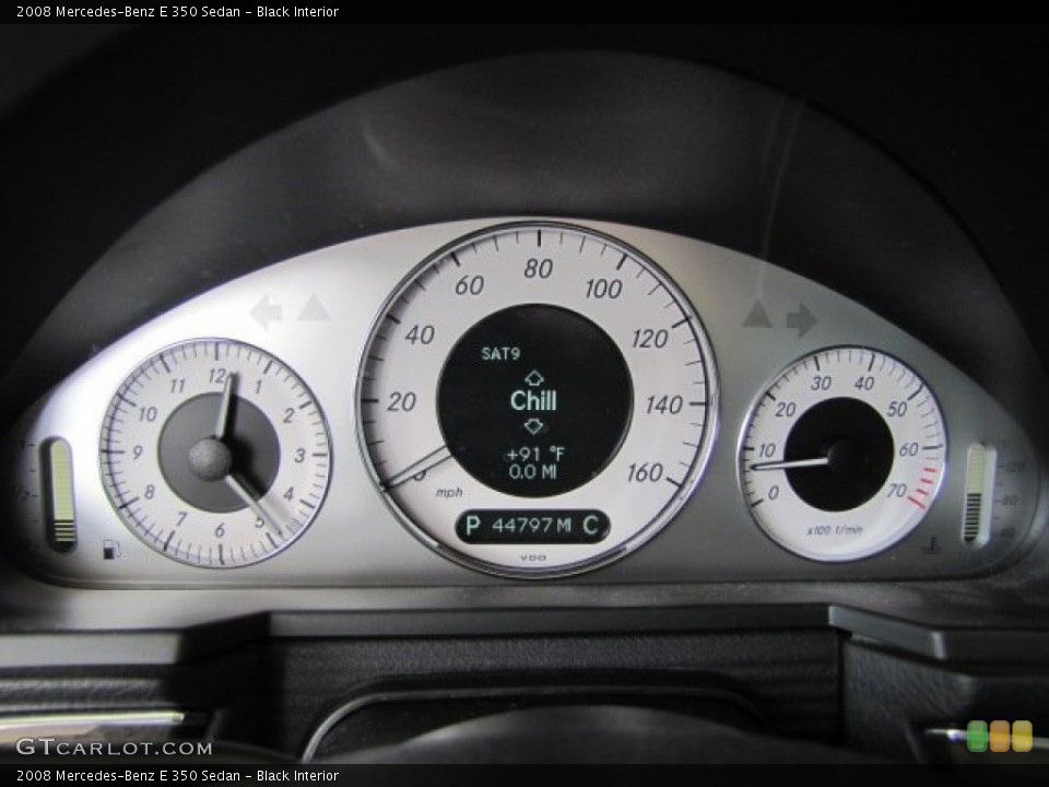 Black Interior Gauges for the 2008 Mercedes-Benz E 350 Sedan #81495825