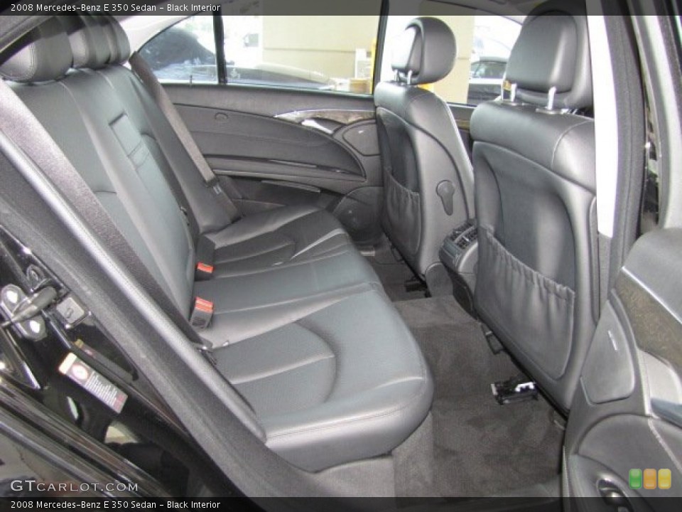 Black Interior Rear Seat for the 2008 Mercedes-Benz E 350 Sedan #81495963