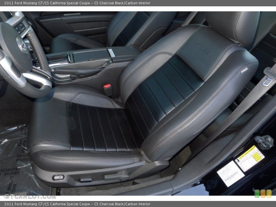 CS Charcoal Black/Carbon Interior Front Seat for the 2011 Ford Mustang GT/CS California Special Coupe #81496195
