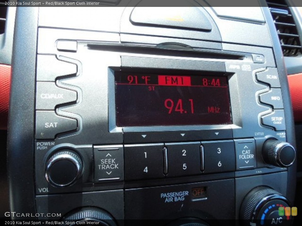 Red/Black Sport Cloth Interior Controls for the 2010 Kia Soul Sport #81498294