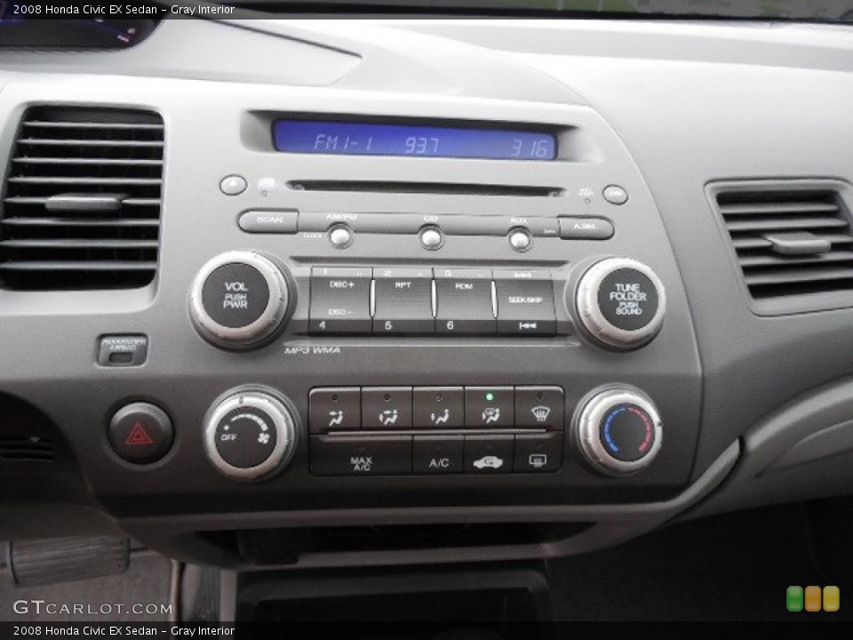 Gray Interior Controls for the 2008 Honda Civic EX Sedan #81500533