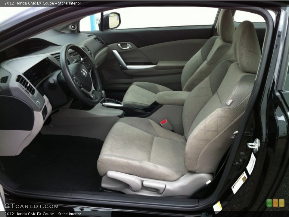 Stone Interior Front Seat for the 2012 Honda Civic EX Coupe #81504693