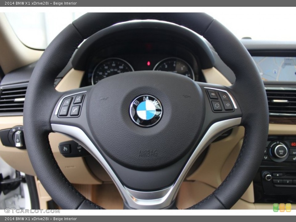 Beige Interior Steering Wheel for the 2014 BMW X1 xDrive28i #81505163