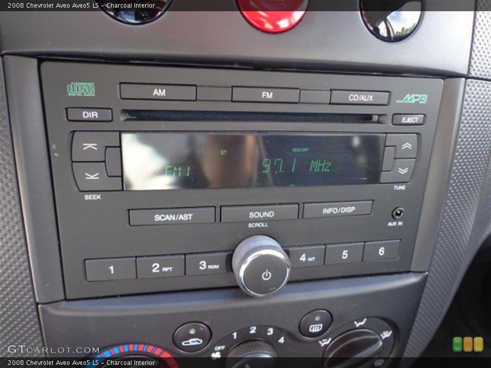 Charcoal Interior Controls for the 2008 Chevrolet Aveo Aveo5 LS #81506541