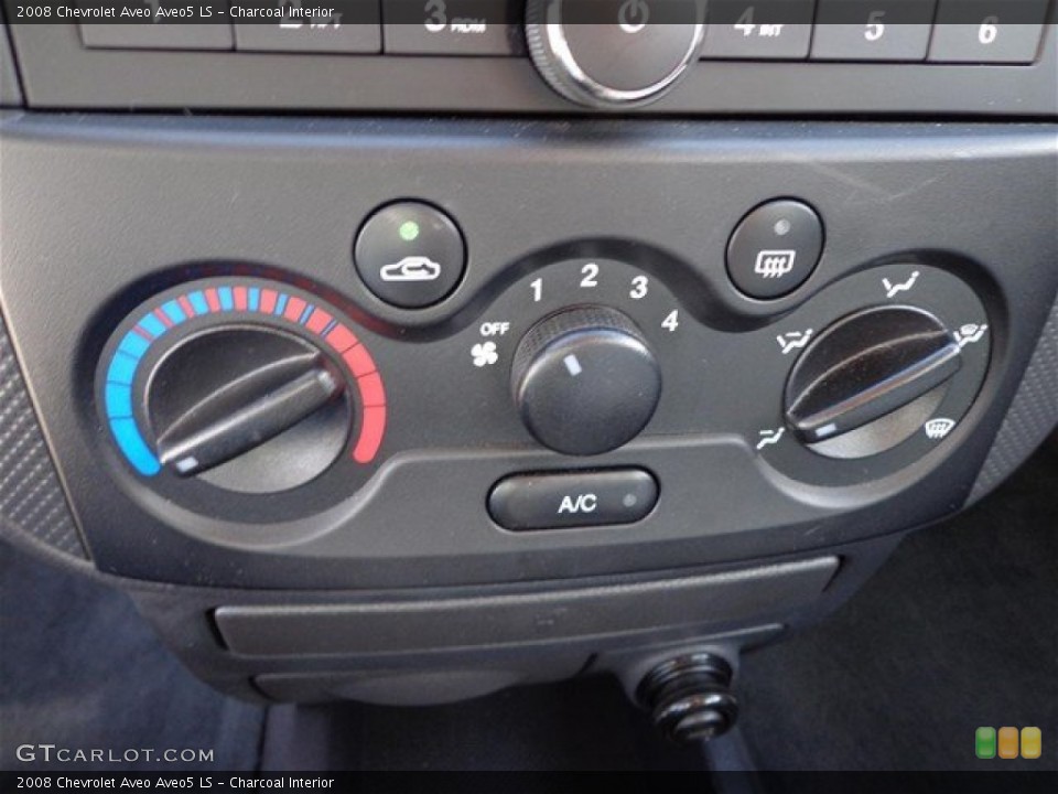 Charcoal Interior Controls for the 2008 Chevrolet Aveo Aveo5 LS #81506562