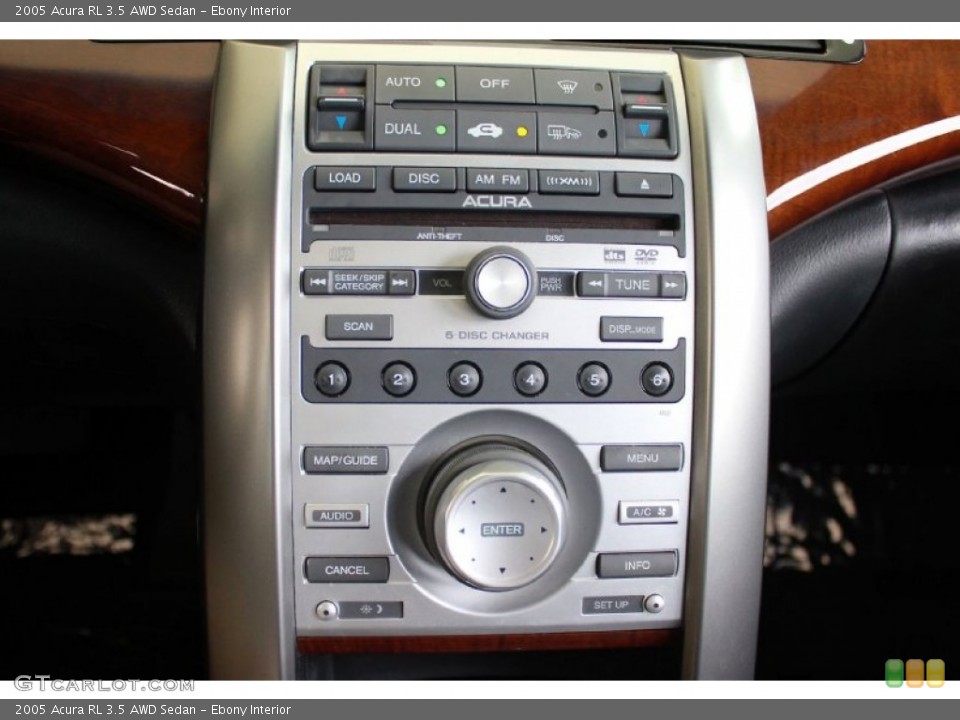 Ebony Interior Controls for the 2005 Acura RL 3.5 AWD Sedan #81508581