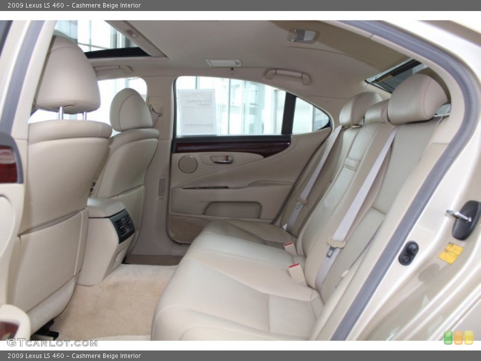 Cashmere Beige Interior Rear Seat for the 2009 Lexus LS 460 #81508770